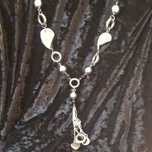 Classic Silver Necklace with Pearl Accents